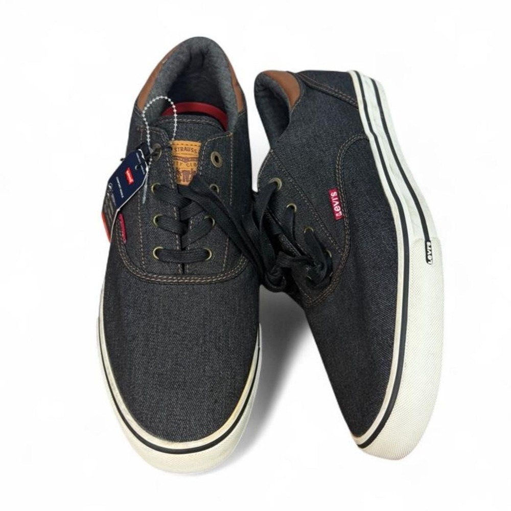 NWT Levi's Men's Dark Wash Denim Low Top Sneakers - Size 13